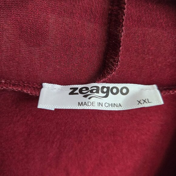 Women's Open Front Cardigan 3/4 Sleeve Draped Ruffles Soft Knit Sweater - Picture 3 of 3